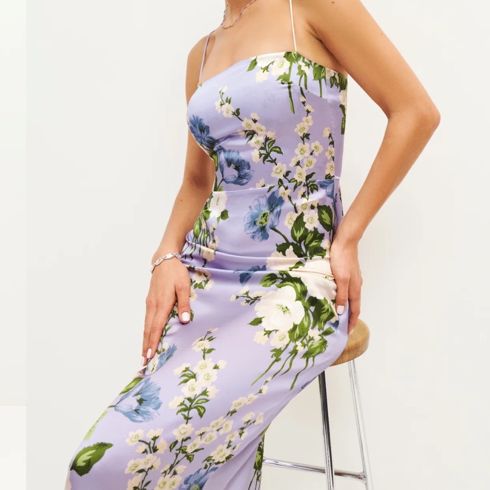 Reformation Frankie Silk Dress
